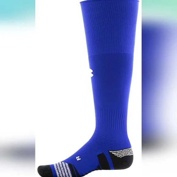 Under Armour OTC soccer Over the calf performance sport athletic sock blue Med - Picture 3 of 12
